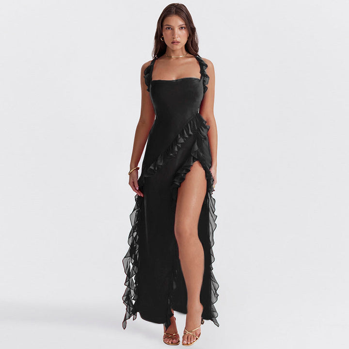 Meissa | Robe avec Volants Asymétriques