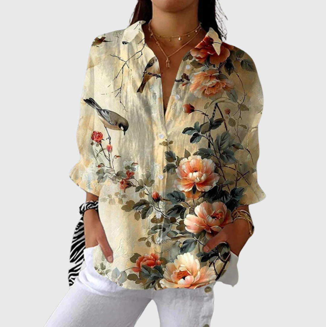 Blouse légère et colorée avec imprimé