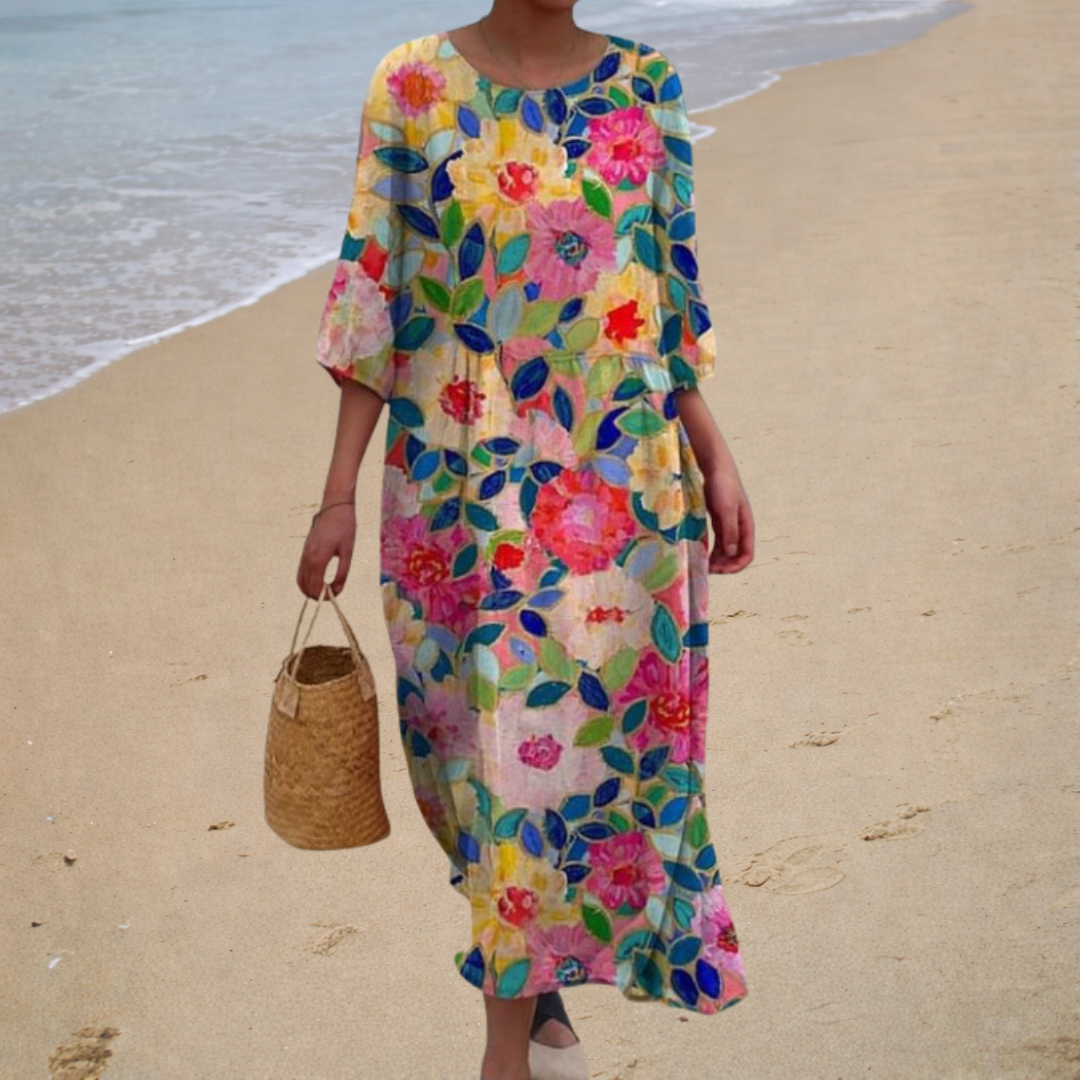Robe longue fluide, chic et confortable