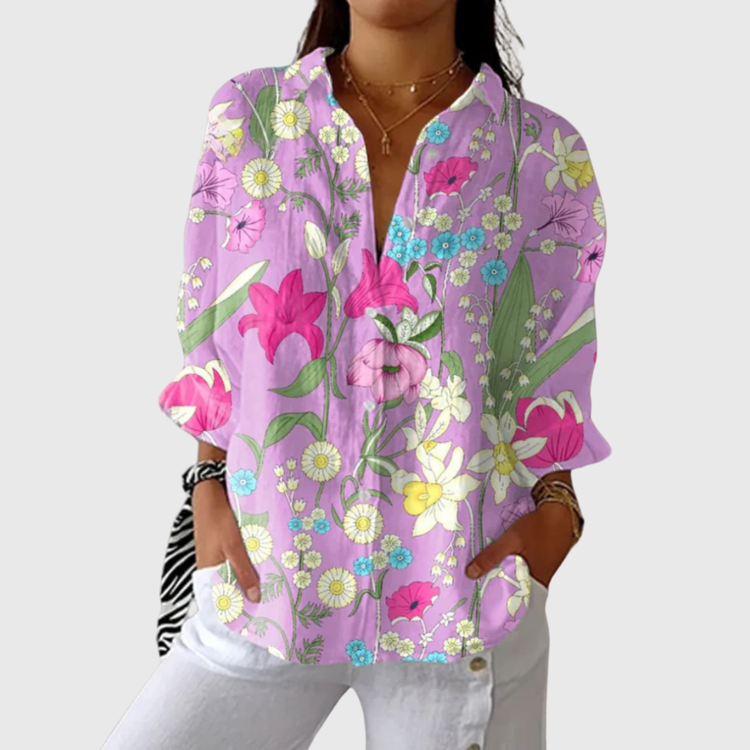Blouse légère et colorée avec imprimé