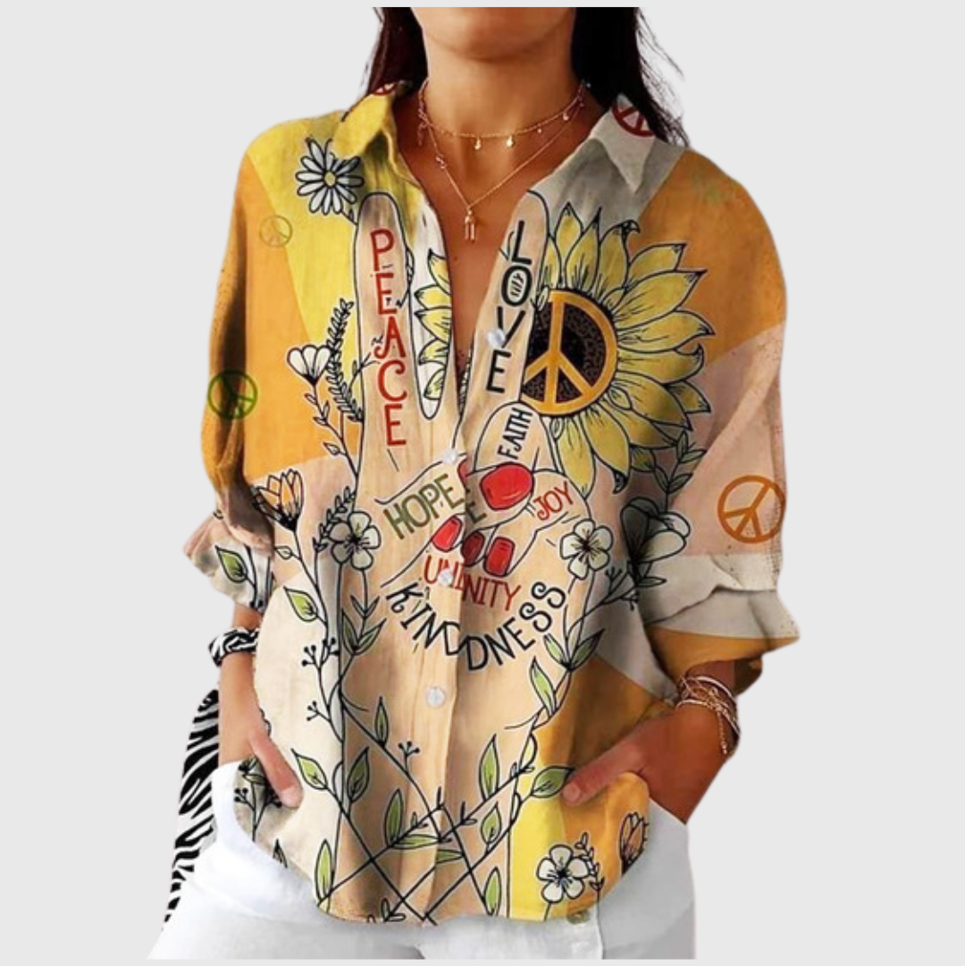 Blouse légère et colorée avec imprimé