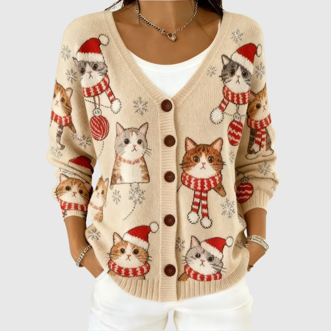 Cardigan en Maille Confortable avec Boutons