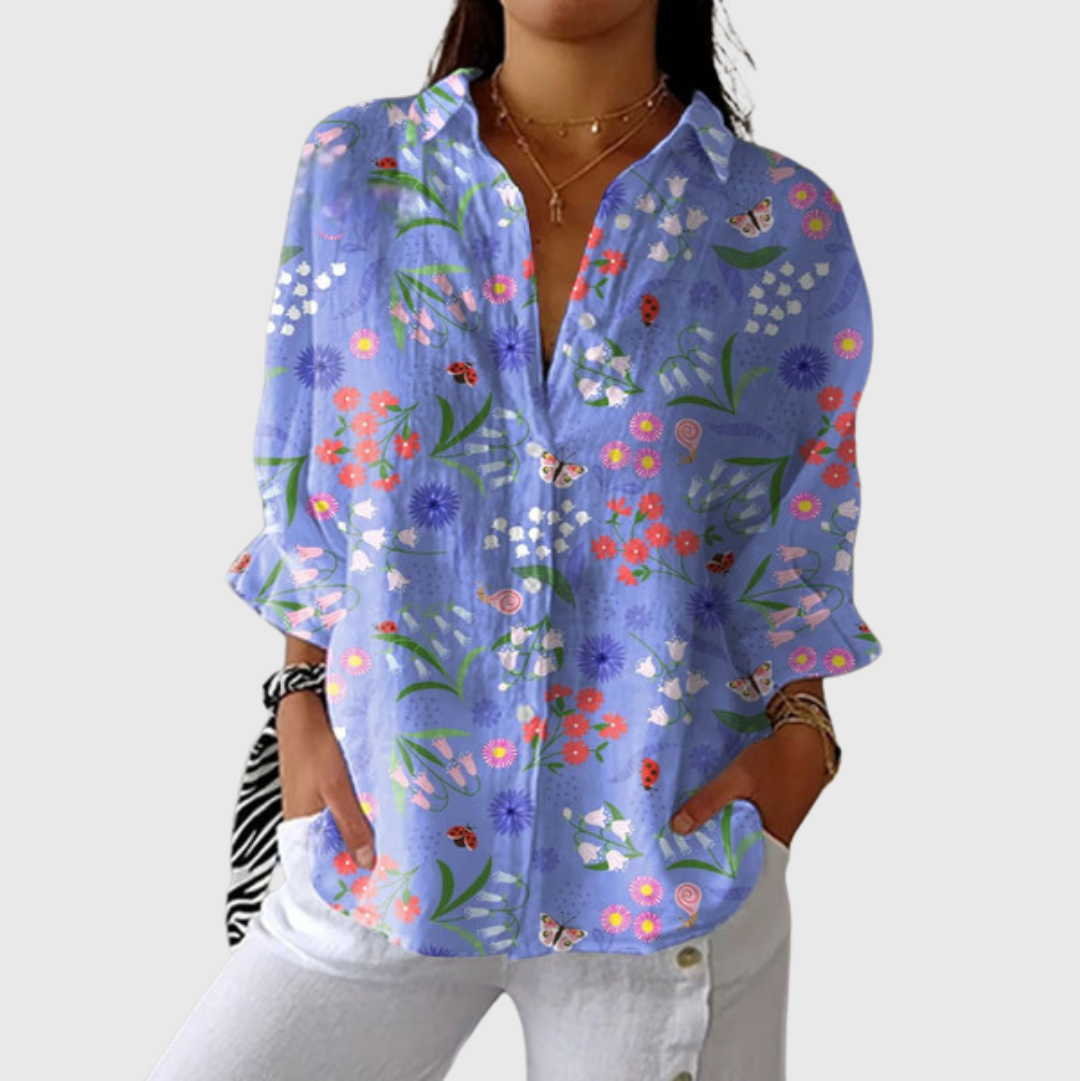 Blouse légère et colorée avec imprimé