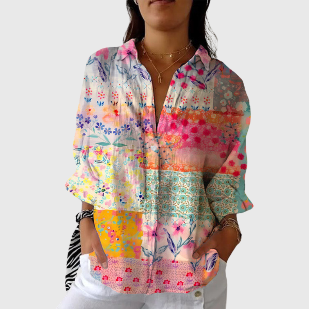 Blouse légère et colorée avec imprimé