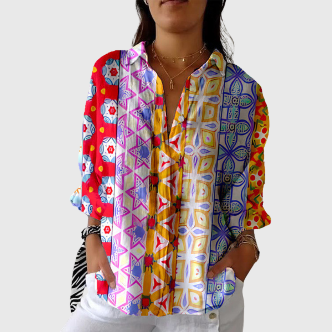 Blouse légère et colorée avec imprimé