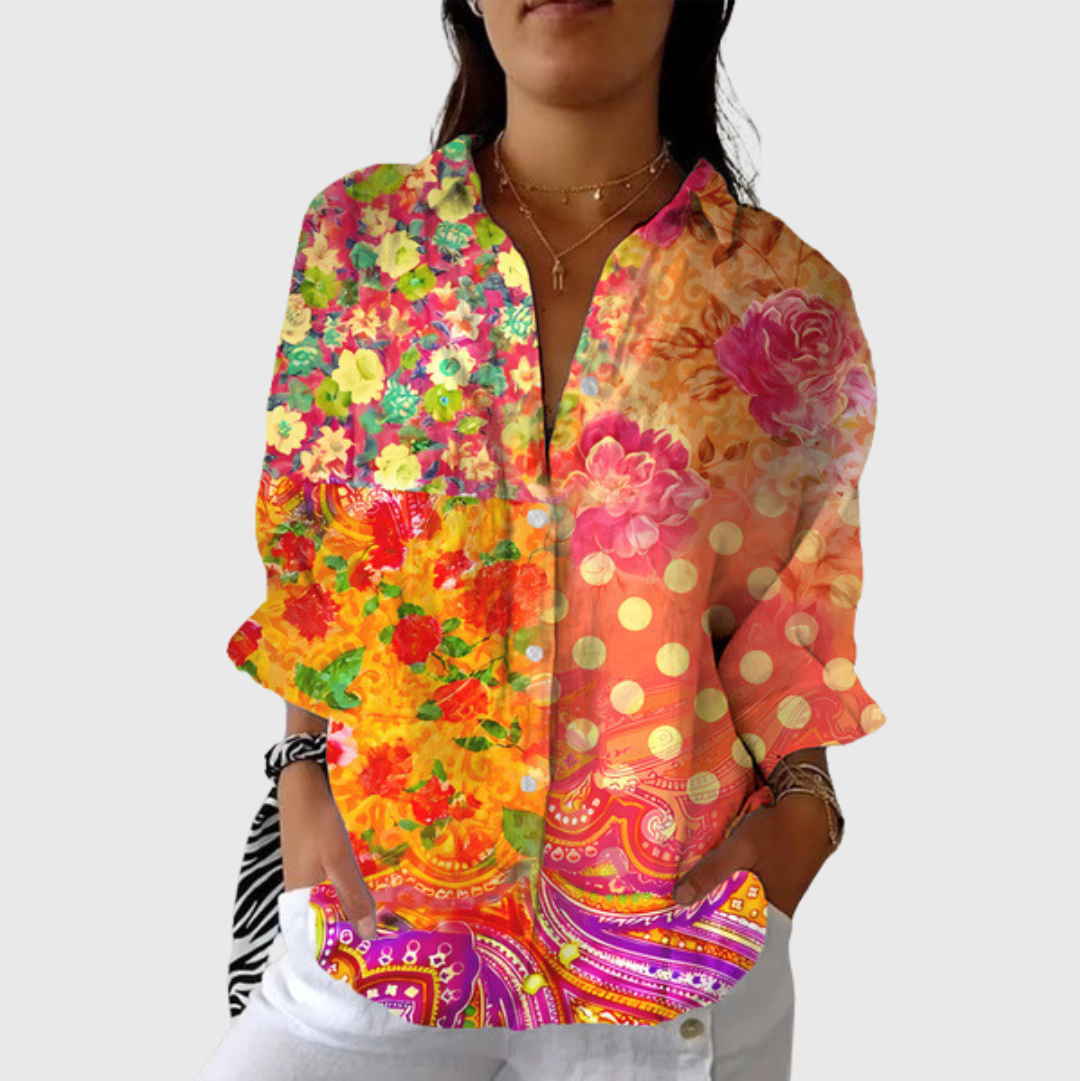 Blouse légère et colorée avec imprimé