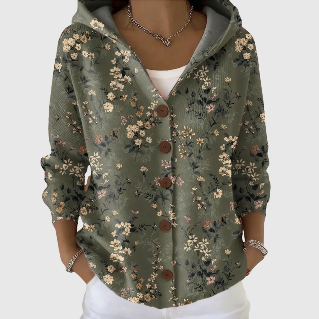 Cardigan Confortable avec Capuche en Maille