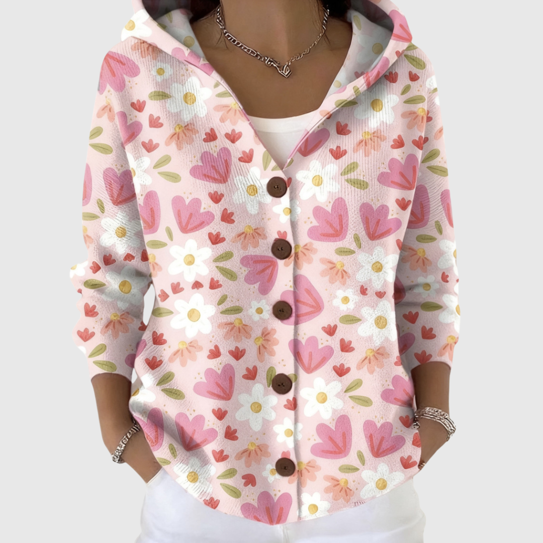 Cardigan Confortable avec Capuche en Maille