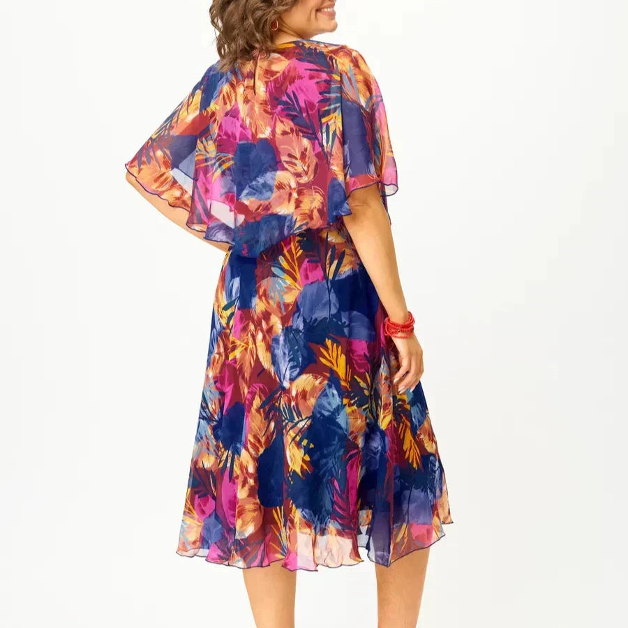 Barbara – Robe élégante en chiffon avec imprimé