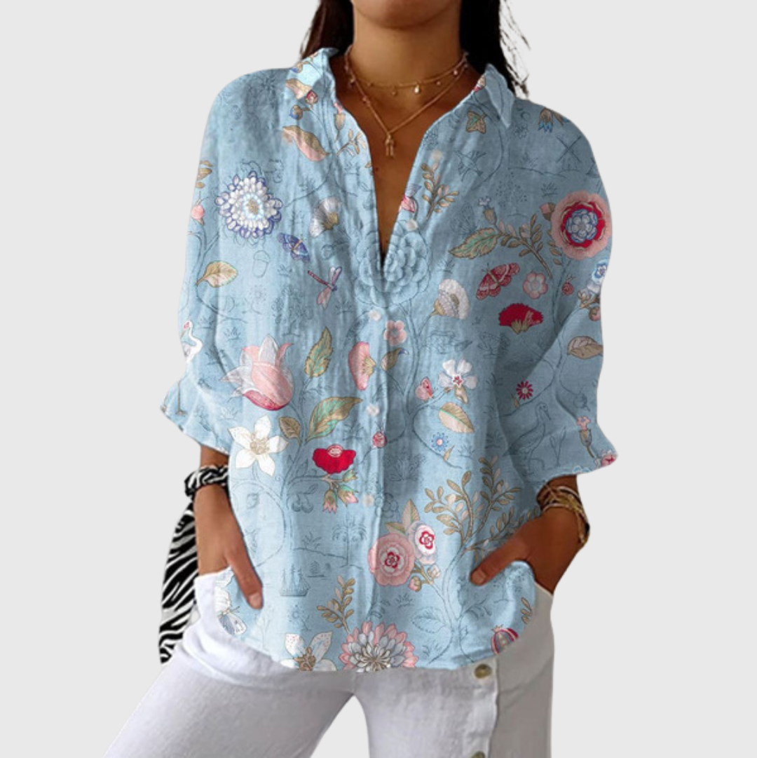 Blouse légère et colorée avec imprimé