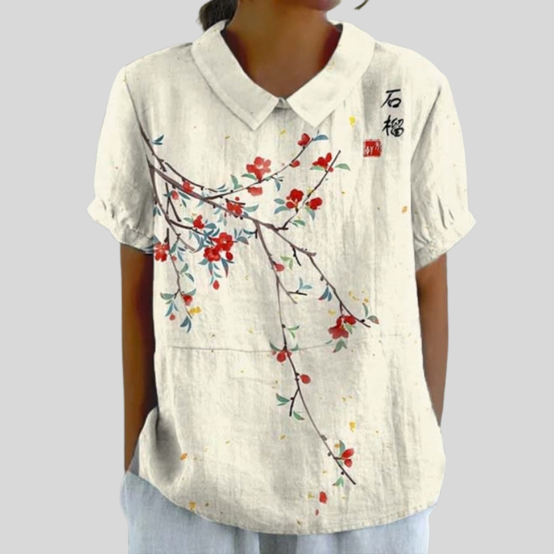 Haut Floral Confortable et Élégant