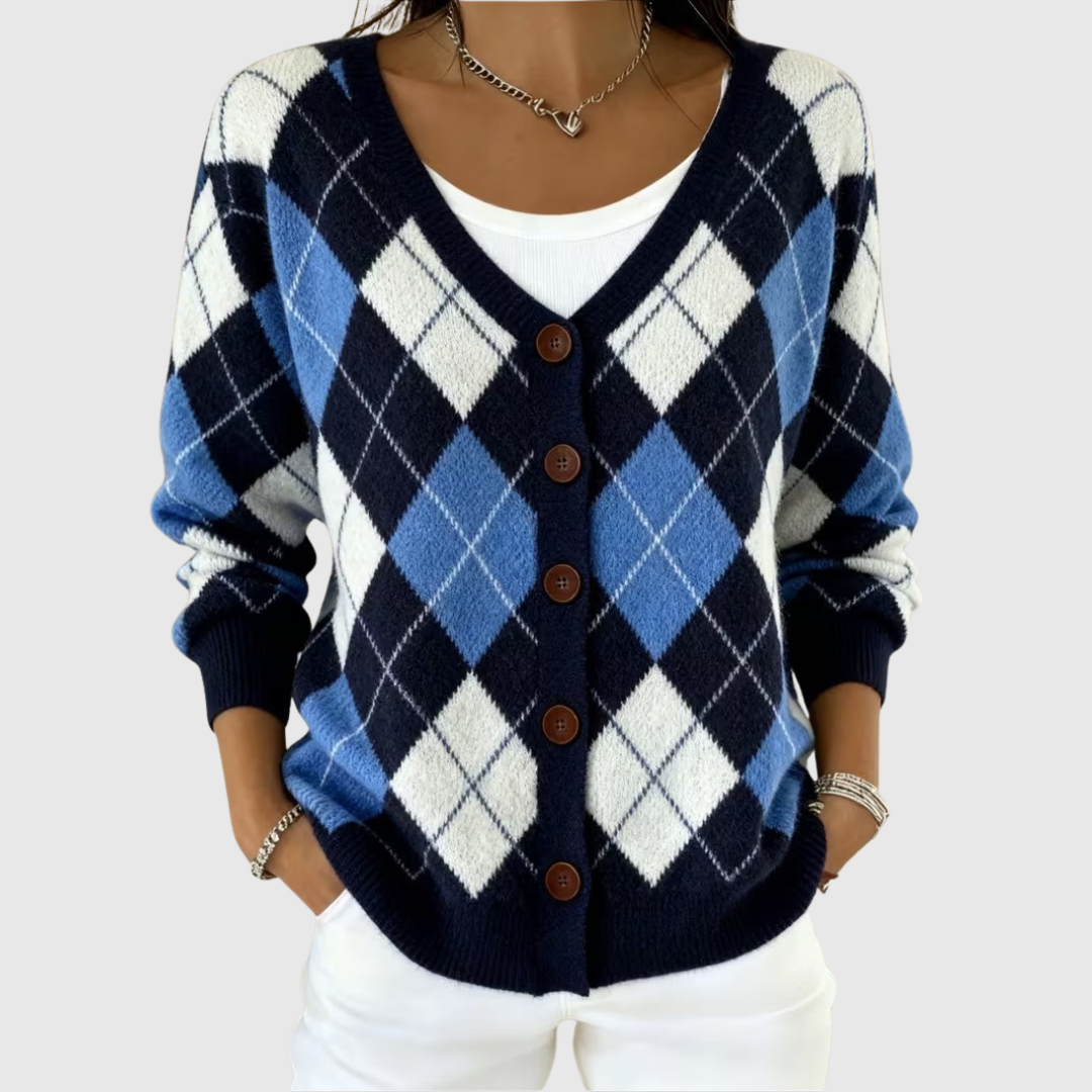 Cardigan en Maille Confortable avec Boutons