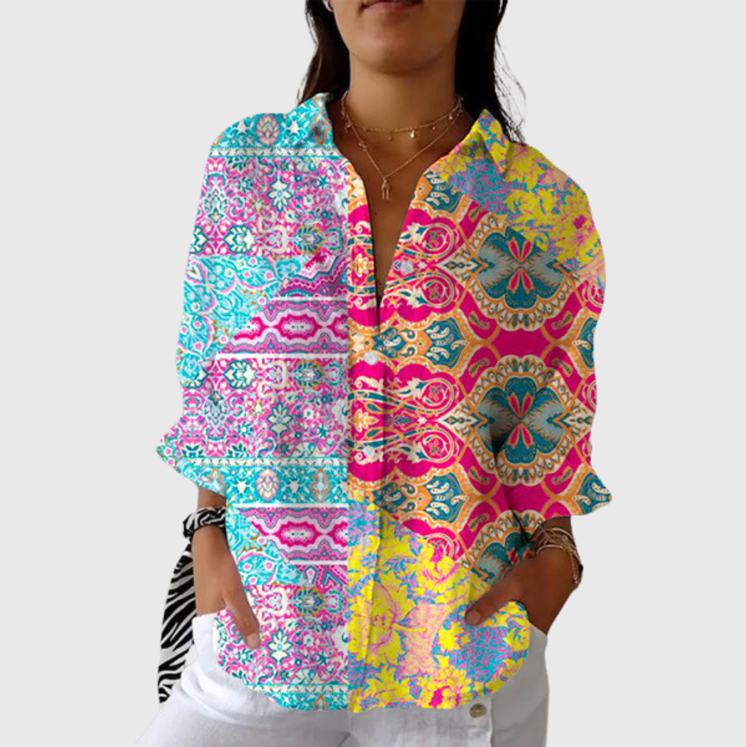 Blouse légère et colorée avec imprimé