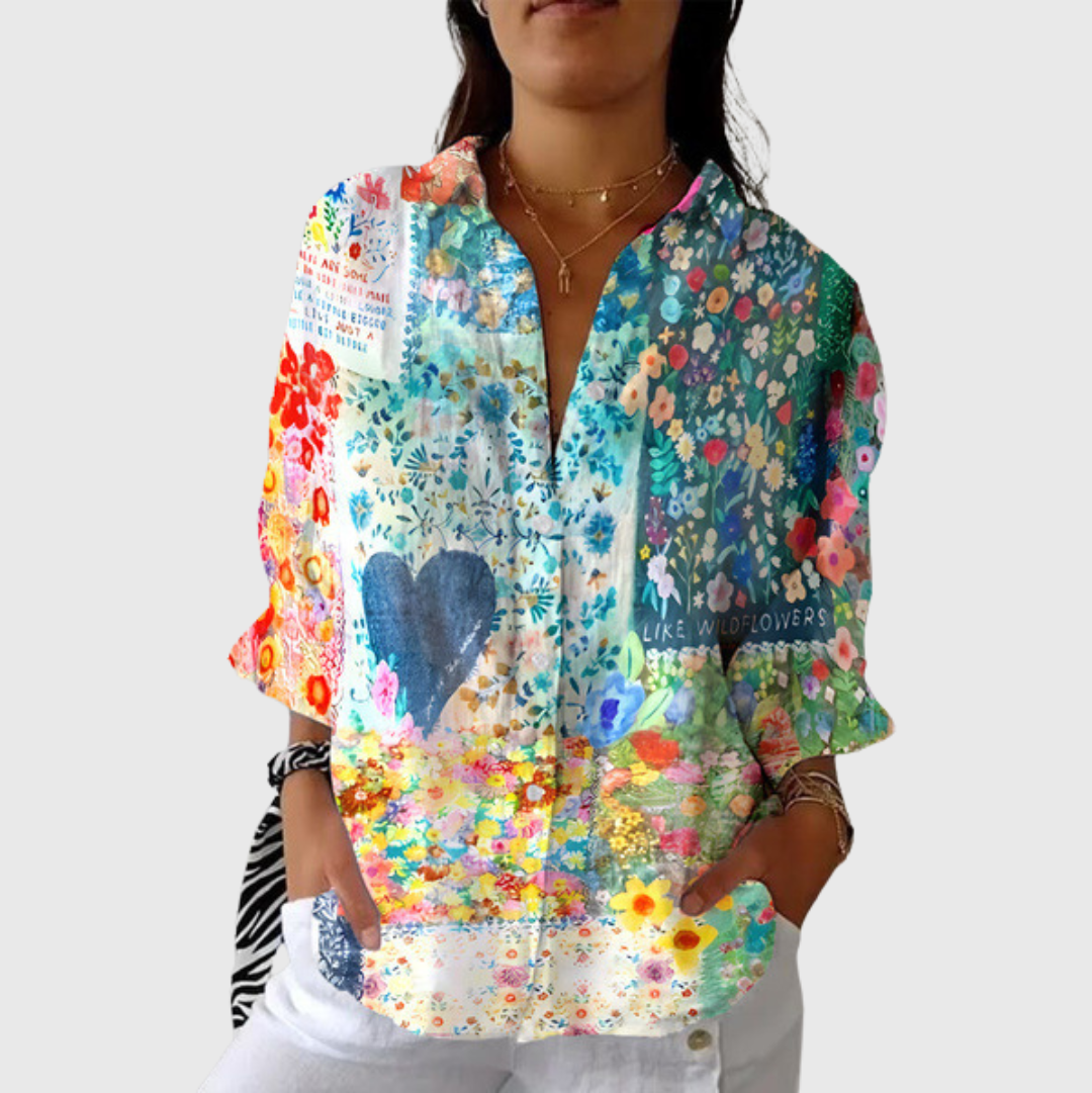 Blouse légère et colorée imprimée