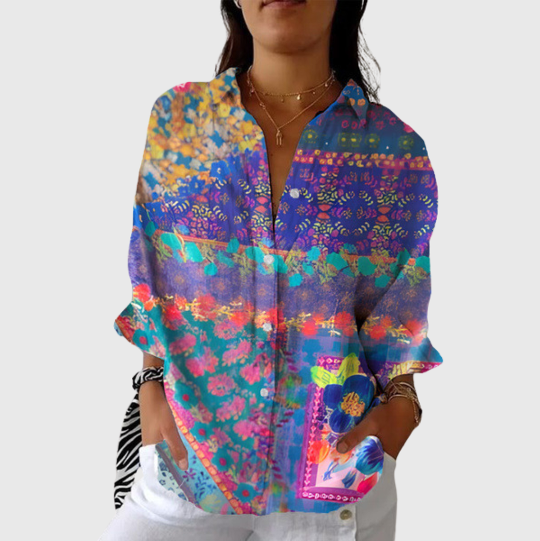 Blouse légère et colorée avec imprimé