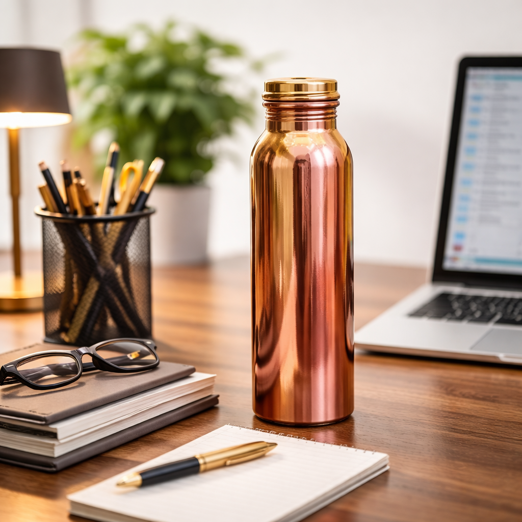 Bouteille en cuivre lisse — 950 ml
