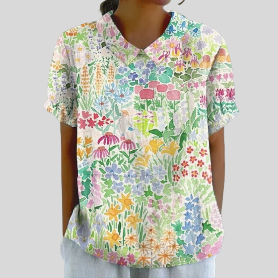 Top Fleurs Confortable et Élégant