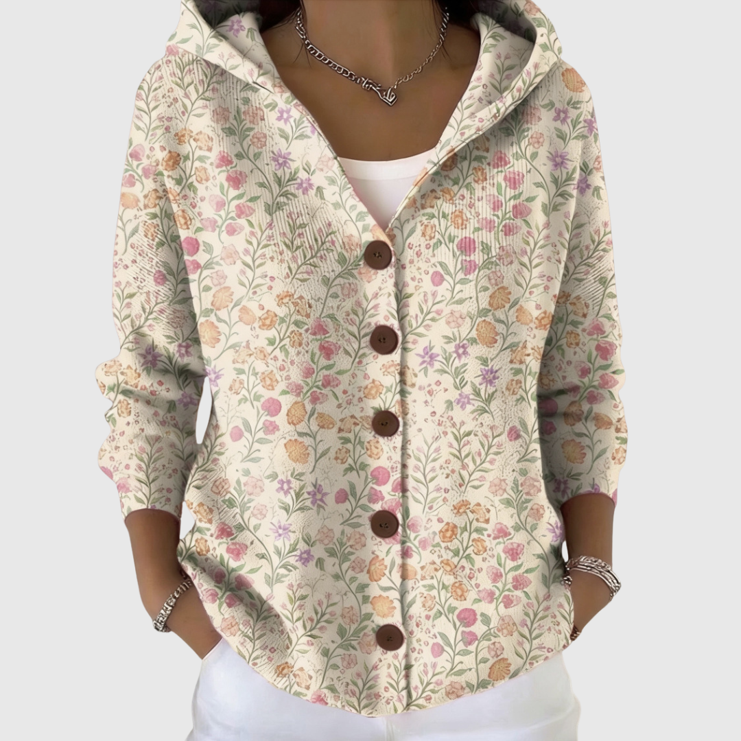 Cardigan Confortable avec Capuche en Maille
