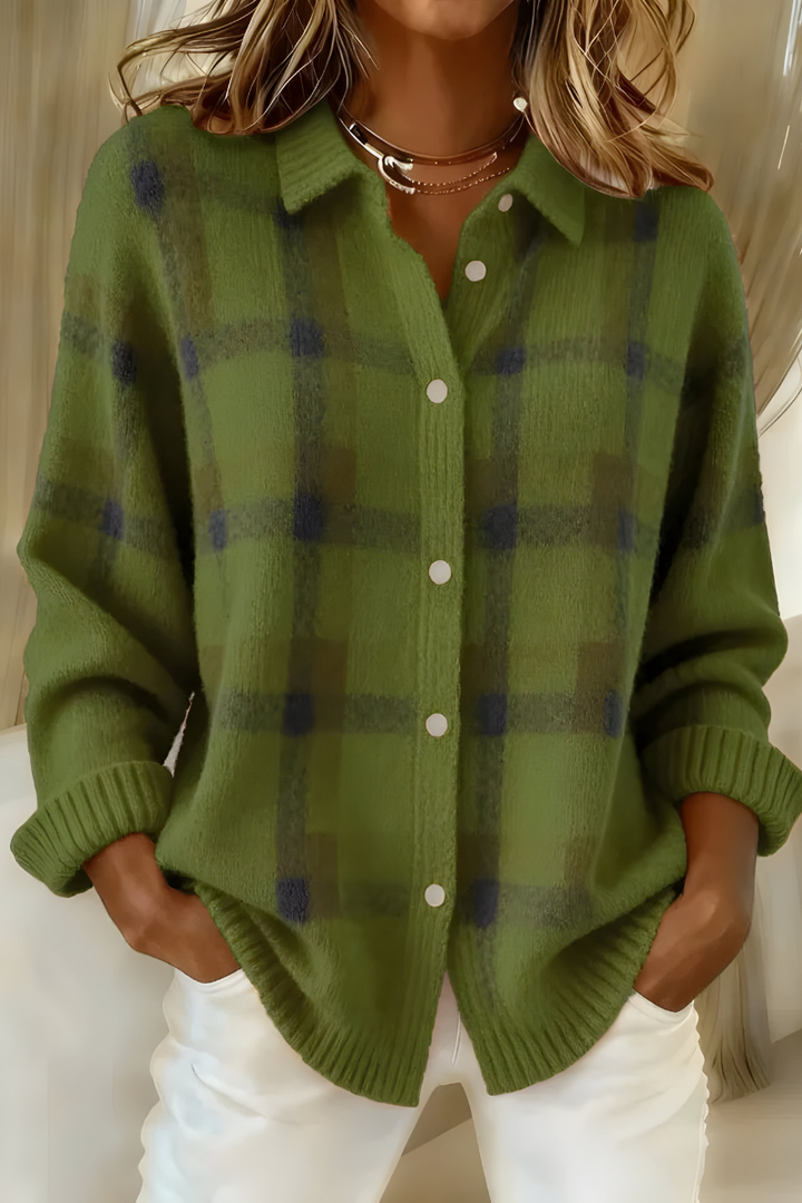 Corinne | Cardigan à carreaux