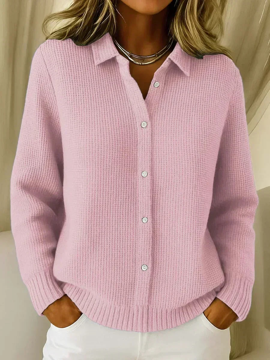 Carmela | Veste en Tricot Texturé avec Boutons