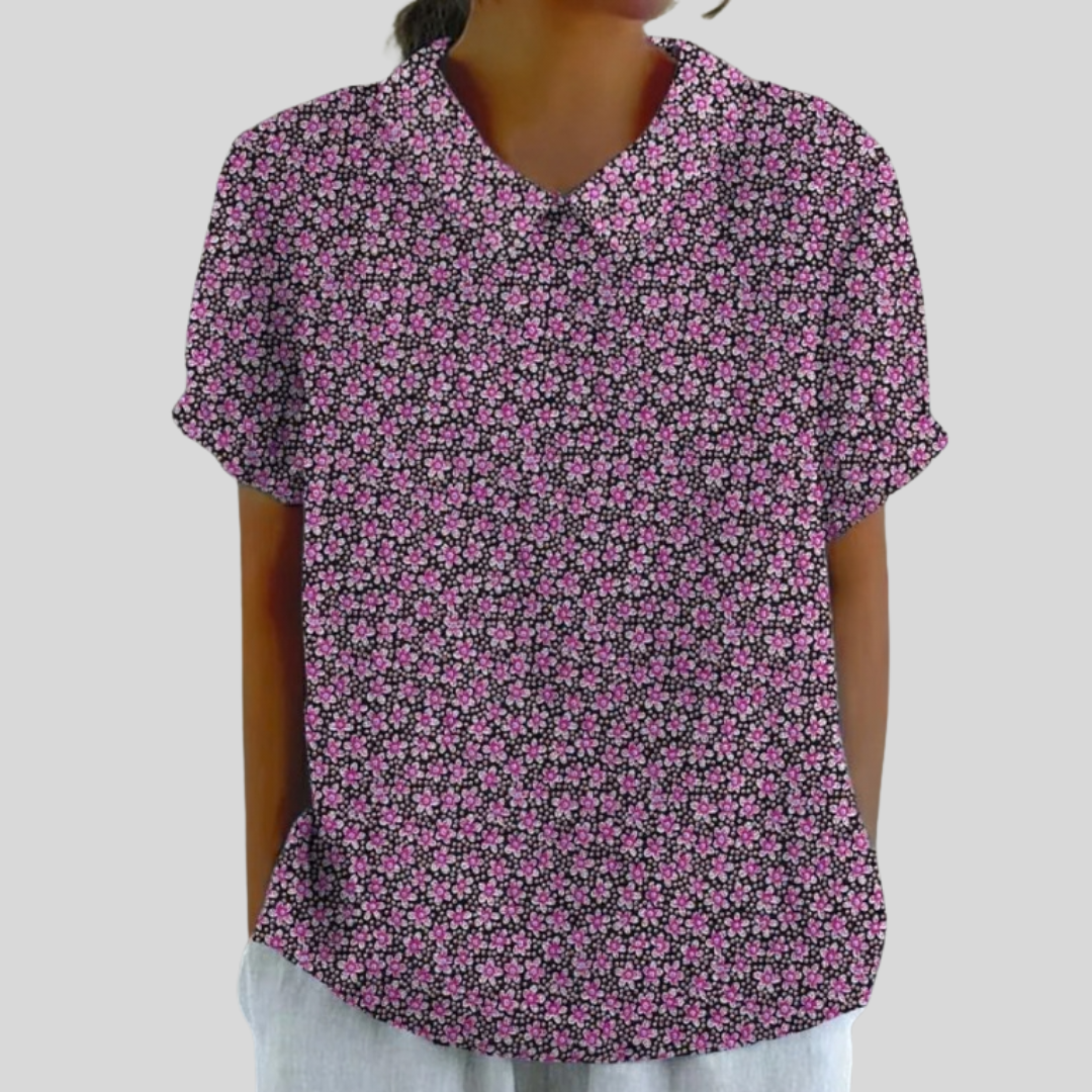 Haut Floral Confortable Élégant