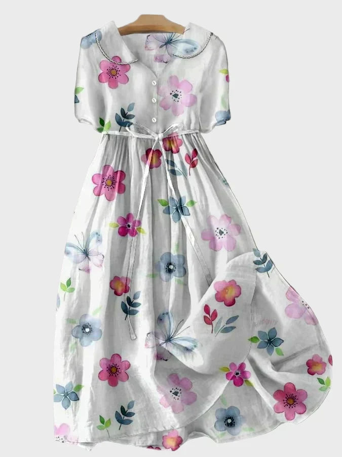 Robe avec Fleurs Printanières