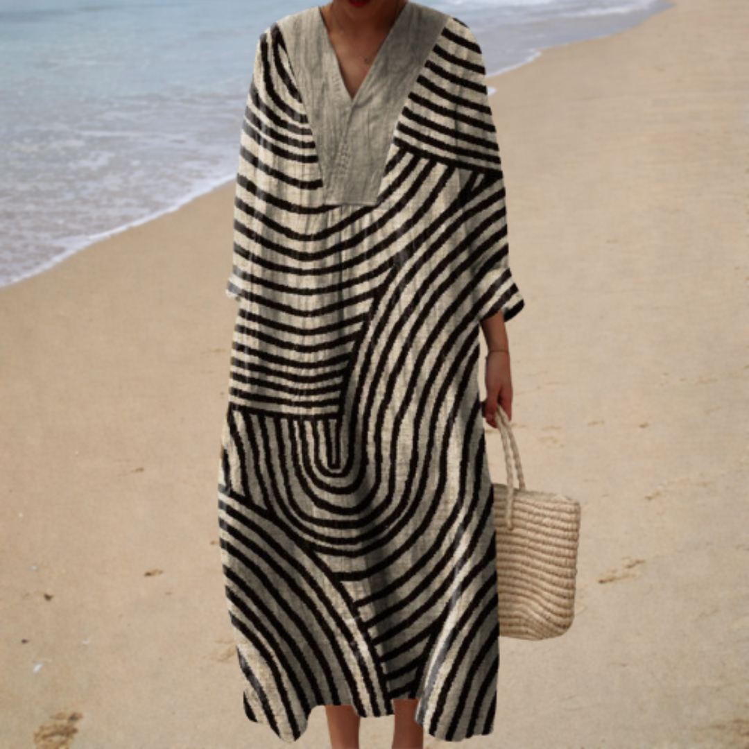 Robe d'Été Imprimée Flatteuse