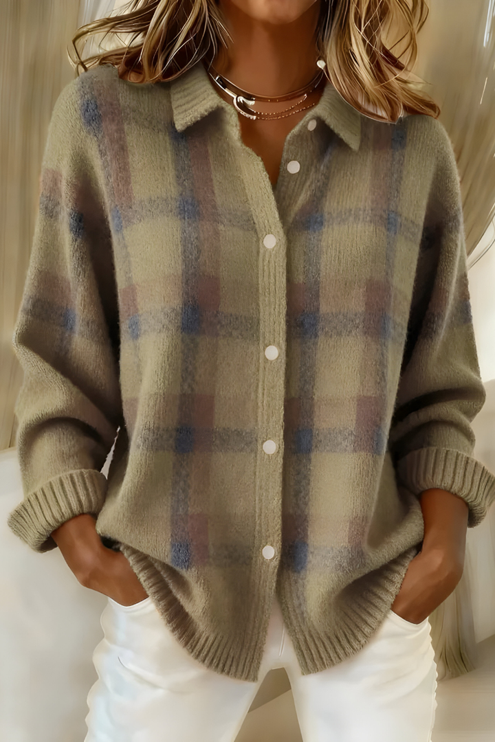 Corinne | Cardigan à carreaux