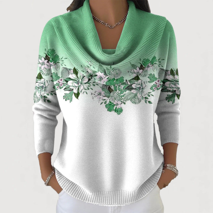 Alba | Pull Floral avec Col Roulé