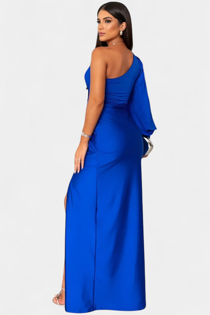 Robe Asymétrique Andrea avec Drapé sur une Épaule