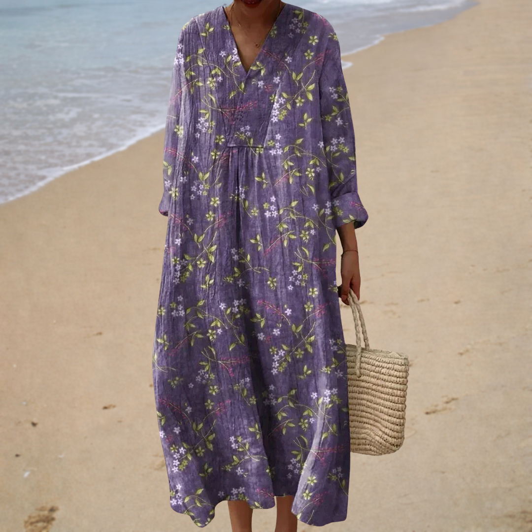 Robe d'Été Imprimée Flatteuse