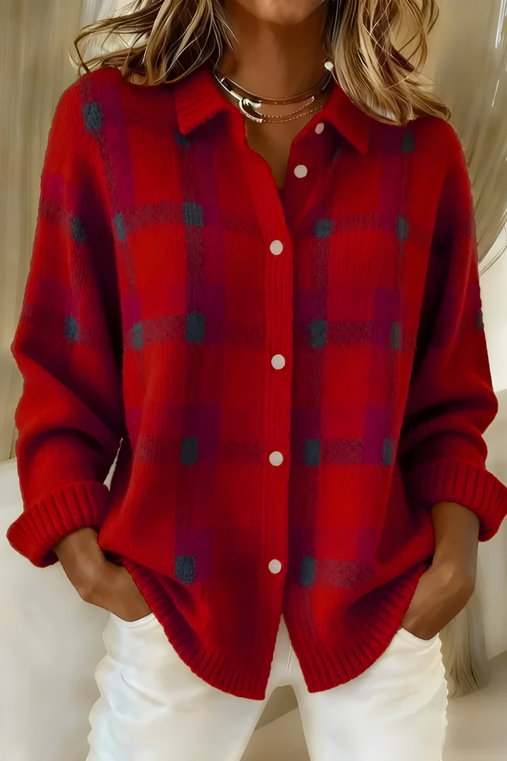 Corinne | Cardigan à carreaux