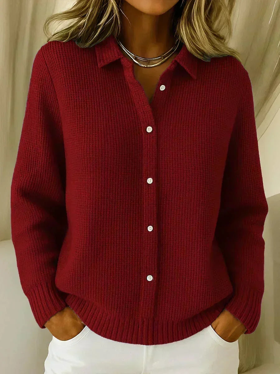 Carmela | Veste en Tricot Texturé avec Boutons