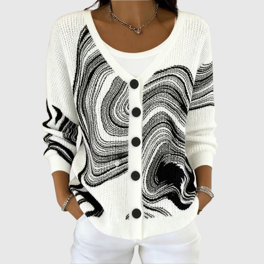 Cardigan en Maille Confortable avec Boutons