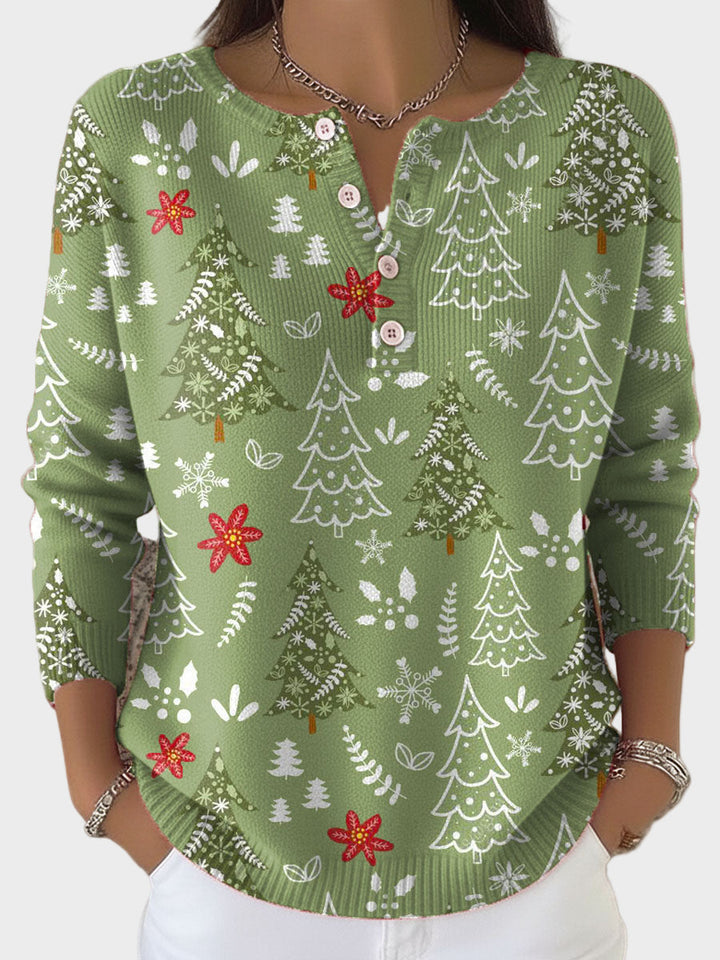 Iris | Pull de Noël au col boutonné