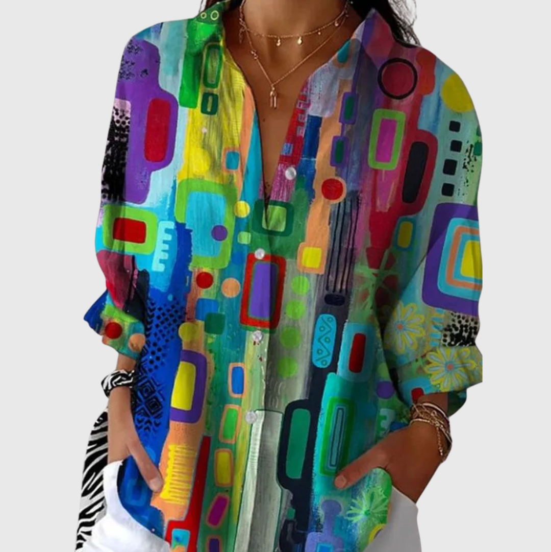 Blouse légère et colorée avec imprimé