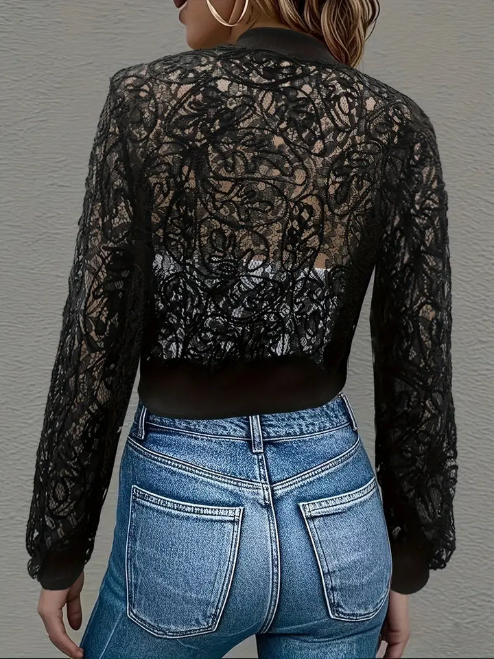 Colette | Veste Crop en Dentelle