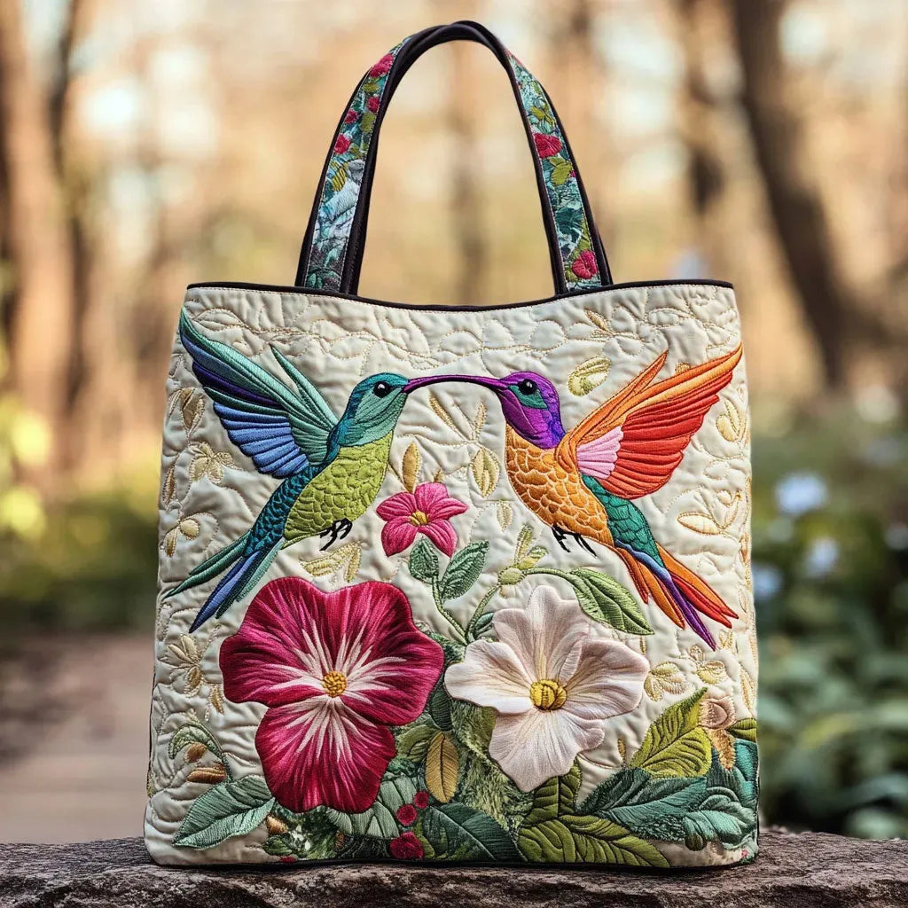 Sac à Remplir - Colibri et Fleurs Blanches