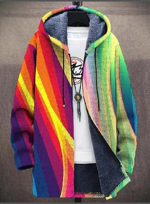 Brigitte | Cardigan graphique à capuche