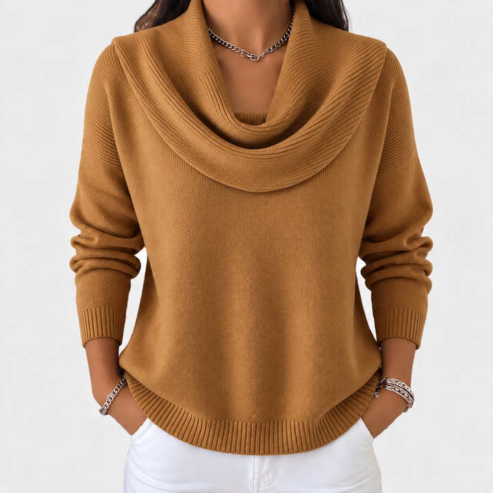 Julie | Pull à col drapé