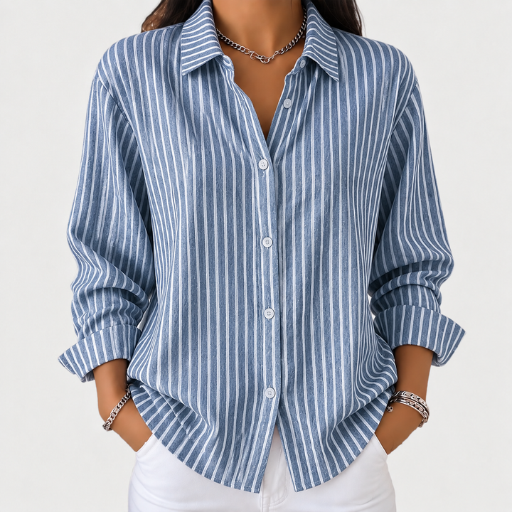 Laurène | Chemise à rayures avec boutons