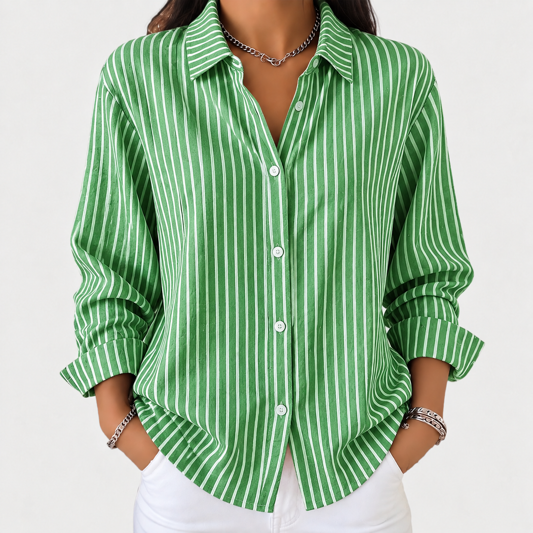 Laurène | Chemise à rayures avec boutons
