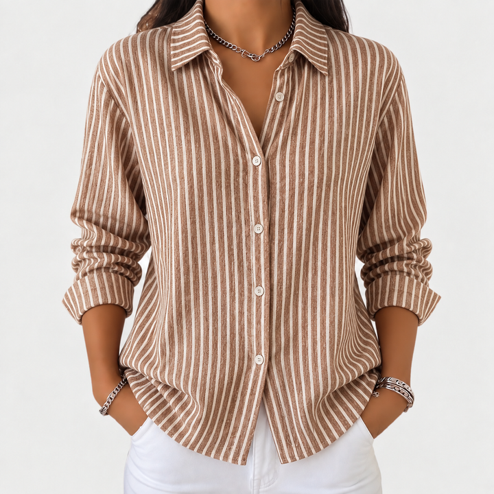 Laurène | Chemise à rayures avec boutons