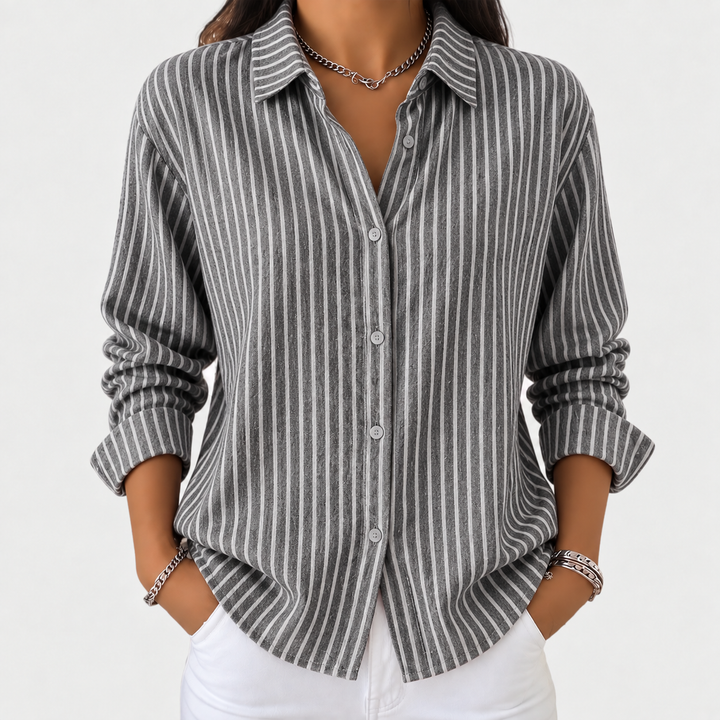 Laurène | Chemise à rayures avec boutons