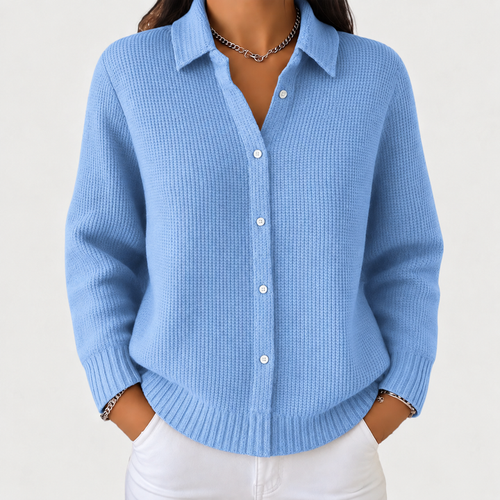 Régine | Veste en tricot texturé avec boutons