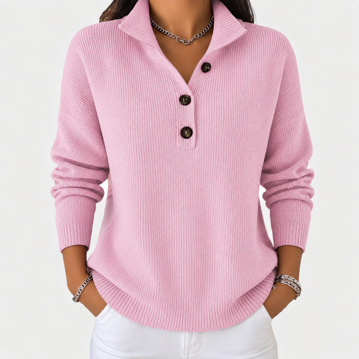 Camille | Pull polo à col en V