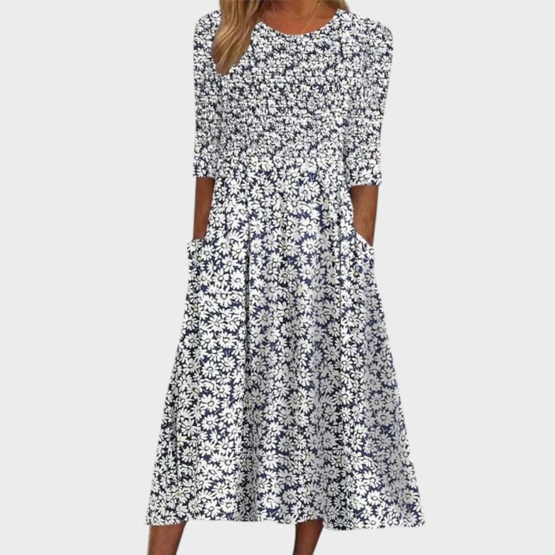 Vita - Robe midi florale avec poches