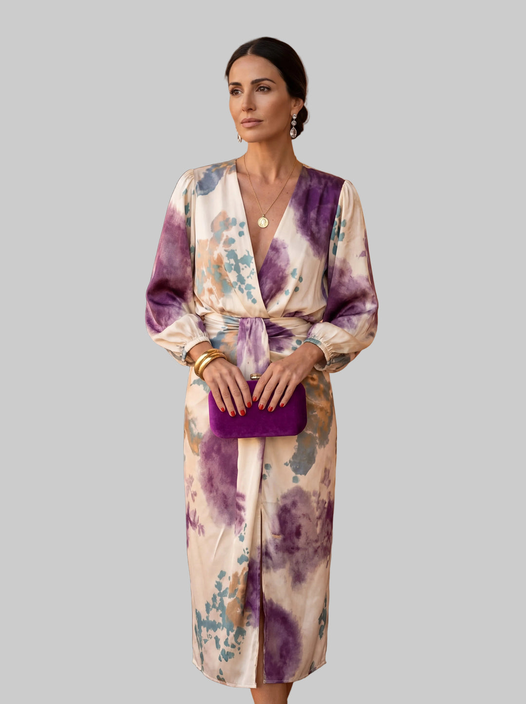 Valeria – Robe de luxe avec motif aquarelle