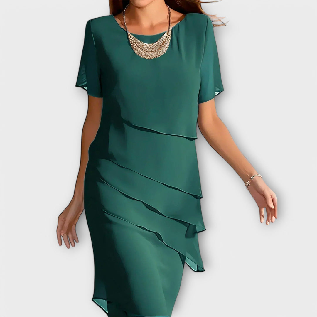 Iveta – Vrstvené midi šaty typu shift