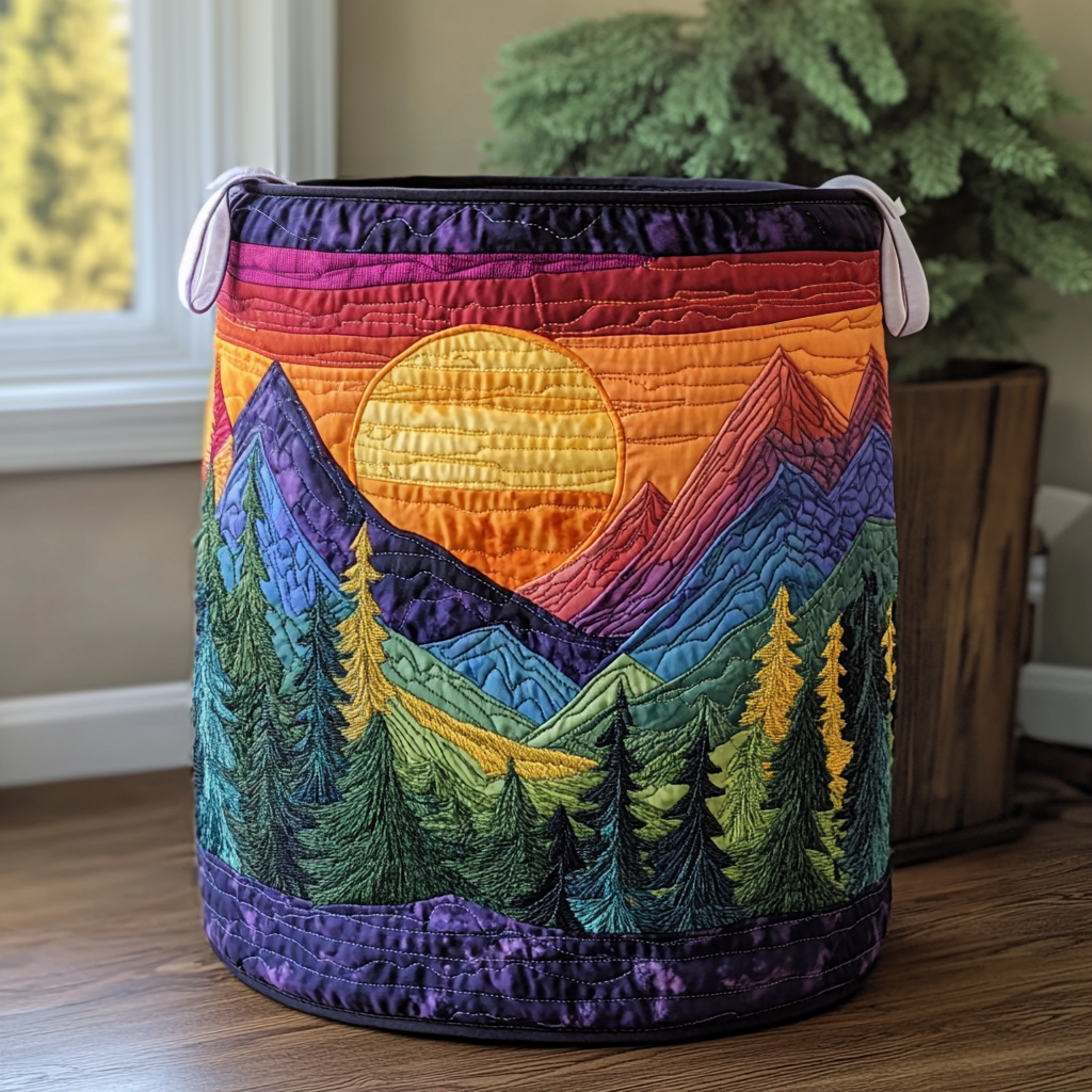 Aurore | Panier à linge matelassé